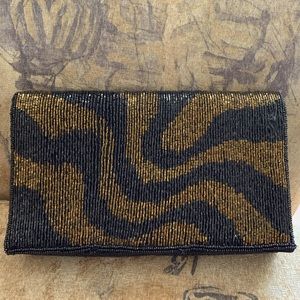 Vintage Walborg Equisite black and gold bag